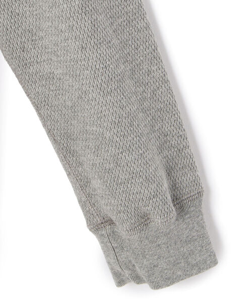 schott（ショット）の「Schott/ショット/LS HONEYCOMB CREWNECK T-SHIRT/ハニカム クルーネック Tシャツ（Tシャツ/カットソー・メンズ・ブラック/ホワイト/ライトブルーグレー・MEDIUM/SMALL/LARGE/XX-LARGE/X-LARGE）」の5枚目の写真