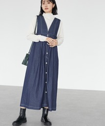 【WEB限定】配色ステッチジャンスカ＊