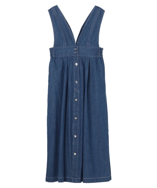 Green　Parks（グリーンパークス）の「【WEB限定】配色ステッチジャンスカ＊（ジャンパースカート・レディース・ライトインディゴブルー/インディゴブルー・FREE）」の20枚目の写真