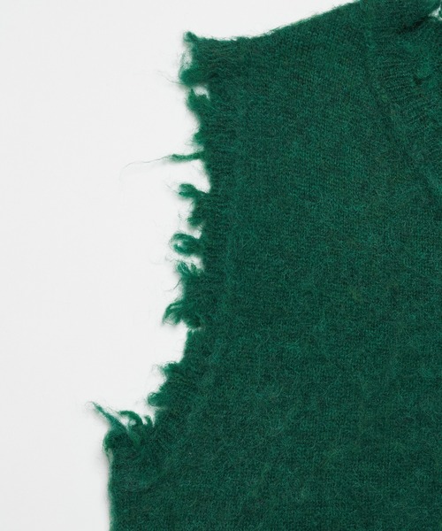 WHO'S WHO gallery（フーズフーギャラリー）の「ブラッシュニットベスト（ベスト・レディース・ブラック/ダークグリーン/パープル/オフホワイト/グリーン・FREE）」の18枚目の写真