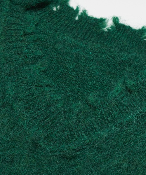 WHO'S WHO gallery（フーズフーギャラリー）の「ブラッシュニットベスト（ベスト・レディース・ブラック/ダークグリーン/パープル/オフホワイト/グリーン・FREE）」の13枚目の写真