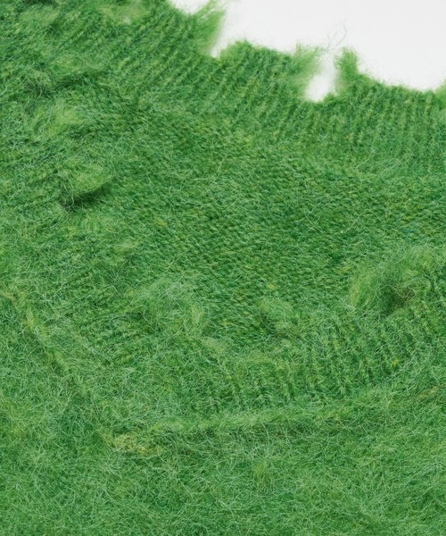 WHO'S WHO gallery（フーズフーギャラリー）の「ブラッシュニットベスト（ベスト・レディース・ブラック/ダークグリーン/パープル/オフホワイト/グリーン・FREE）」の19枚目の写真