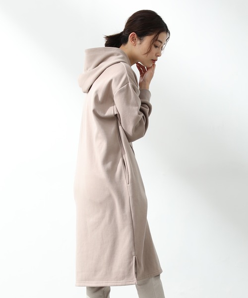 Honeys（ハニーズ）の「パーカーワンピース（ワンピース・レディース・ベージュ/ライトベージュ/ブルーグレー/スミクロ/パープル・L/LL/M）」の17枚目の写真