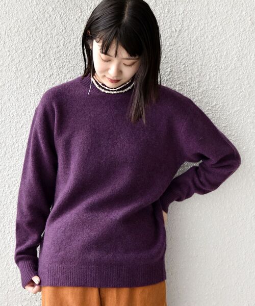 SHIPS(シップス)の「SHIPS: YAK クルーネックニット プルオーバー(ニット/セーター・メンズ・パープル/ネイビー/ダークグレー/キャメル/カーキ/ライトブラウン・SMALL/MEDIUM/LARGE/X-LARGE)」の16枚目の写真