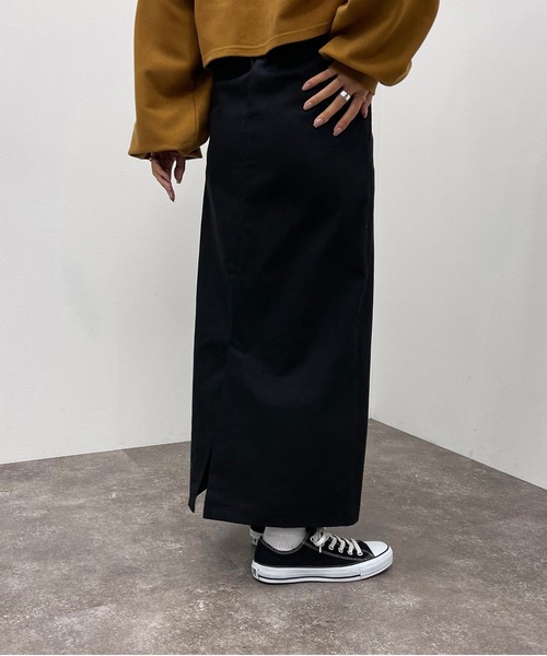 apres jour mignon（アプレジュールミニョン）の「カツラギナロースカート【ZOZOTOWN限定アイテム】（スカート・レディース・ダークグリーン/ベージュ/ブラック/マスタード・SMALL/X-LARGE/MEDIUM）」の8枚目の写真