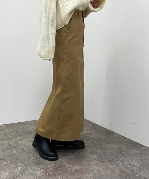 apres jour mignon（アプレジュールミニョン）の「カツラギナロースカート【ZOZOTOWN限定アイテム】（スカート・レディース・ダークグリーン/ベージュ/ブラック/マスタード・SMALL/X-LARGE/MEDIUM）」の12枚目の写真