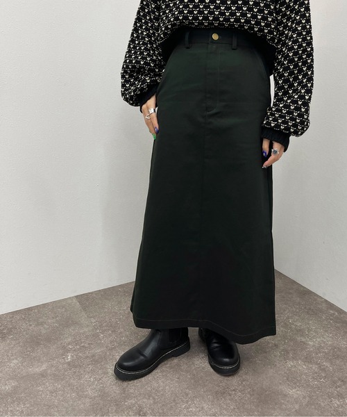 apres jour mignon（アプレジュールミニョン）の「カツラギナロースカート【ZOZOTOWN限定アイテム】（スカート・レディース・ダークグリーン/ベージュ/ブラック/マスタード・SMALL/X-LARGE/MEDIUM）」の17枚目の写真