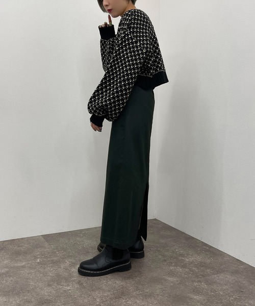 apres jour mignon（アプレジュールミニョン）の「カツラギナロースカート【ZOZOTOWN限定アイテム】（スカート・レディース・ダークグリーン/ベージュ/ブラック/マスタード・SMALL/X-LARGE/MEDIUM）」の21枚目の写真