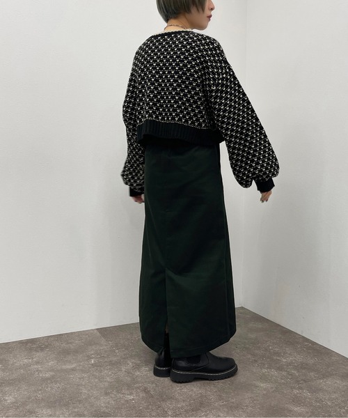 apres jour mignon（アプレジュールミニョン）の「カツラギナロースカート【ZOZOTOWN限定アイテム】（スカート・レディース・ダークグリーン/ベージュ/ブラック/マスタード・SMALL/X-LARGE/MEDIUM）」の22枚目の写真