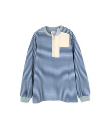 elephant TRIBAL fabrics HYBRID L-S SHIRT(BORDER)