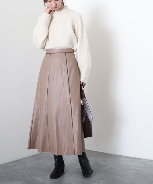 archives（アルシーヴ）の「ラグランMIXハイネックプルオーバー（ニット/セーター・レディース・オフホワイト/ブラウン/グレイッシュベージュ/グリーン系その他・MEDIUM）」の12枚目の写真