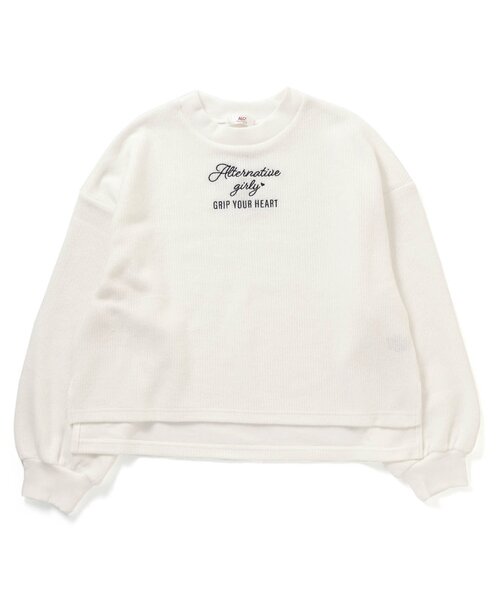 algy(アルジー)の「ふわふわリブトレーナー(スウェット・キッズ・ブラック/オフホワイト/ピンク・SMALL/MEDIUM/X-SMALL/XX-SMALL)」の2枚目の写真