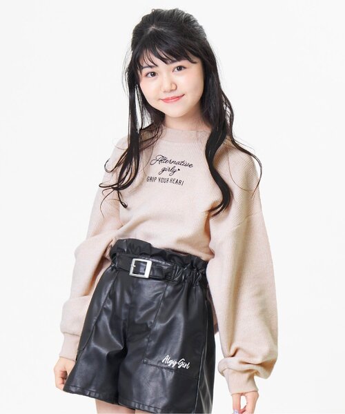 algy(アルジー)の「ふわふわリブトレーナー(スウェット・キッズ・ブラック/オフホワイト/ピンク・SMALL/MEDIUM/X-SMALL/XX-SMALL)」の3枚目の写真