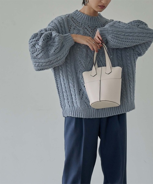miette(ミエット)の「2wayバケットバッグ(ハンドバッグ・レディース・オフホワイト/ブラック/ブラウン系その他・FREE)」の10枚目の写真
