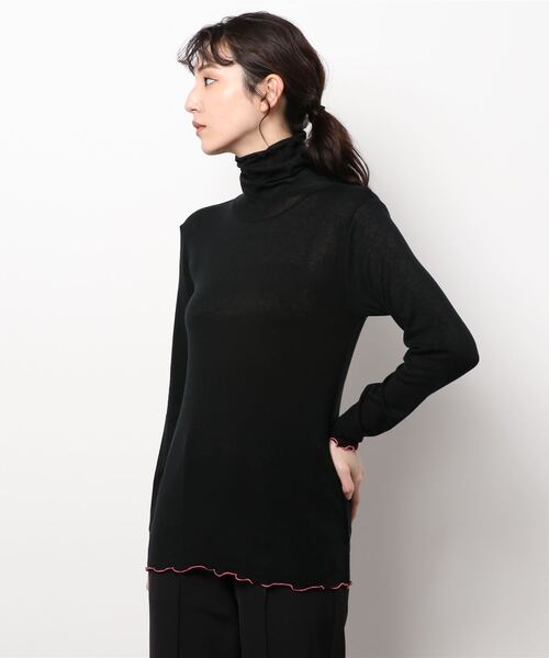 Q（キュー）の「マシュマロタートル（Tシャツ/カットソー・レディース・ブラック/ピンク/アイボリー/モスグリーン/ラベンダー・MEDIUM）」の8枚目の写真