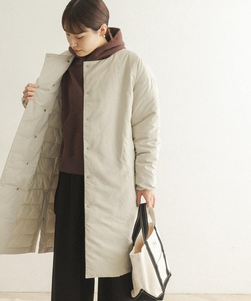 FORK&SPOON（フォークアンドスプーン）の「FORK&SPOON　CLOUDMAXカラーレスコート（ダウンジャケット/コート・レディース・ブラック/ベージュ系その他・ONE）」の6枚目の写真