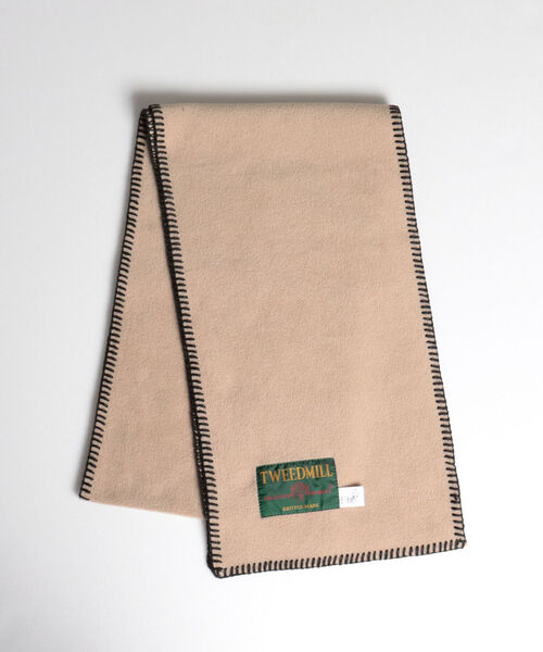 TWEED MILL(ツイードミル)の「【TWEED MILL/ツイードミル】GLOSTER別注 FLEECE SCARF フリースマフラー(マフラー・メンズ・ブラック/ブラック系その他/イエロー/グレー/キナリ/グリーン系その他/ベージュ・FREE)」の1枚目の写真