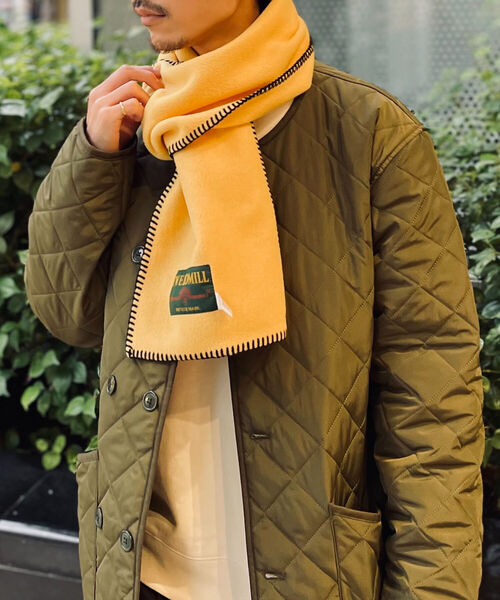 TWEED MILL(ツイードミル)の「【TWEED MILL/ツイードミル】GLOSTER別注 FLEECE SCARF フリースマフラー(マフラー・メンズ・ブラック/ブラック系その他/イエロー/グレー/キナリ/グリーン系その他/ベージュ・FREE)」の9枚目の写真