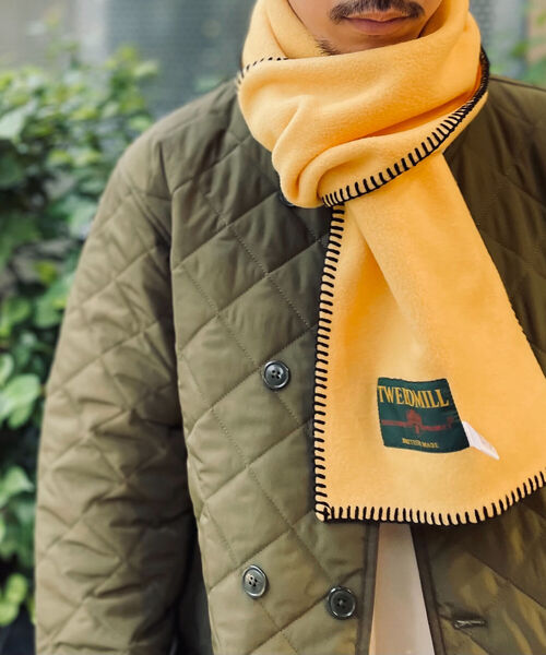TWEED MILL(ツイードミル)の「【TWEED MILL/ツイードミル】GLOSTER別注 FLEECE SCARF フリースマフラー(マフラー・メンズ・ブラック/ブラック系その他/イエロー/グレー/キナリ/グリーン系その他/ベージュ・FREE)」の10枚目の写真