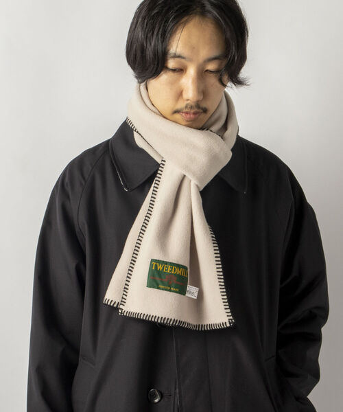 TWEED MILL(ツイードミル)の「【TWEED MILL/ツイードミル】GLOSTER別注 FLEECE SCARF フリースマフラー(マフラー・メンズ・ブラック/ブラック系その他/イエロー/グレー/キナリ/グリーン系その他/ベージュ・FREE)」の14枚目の写真