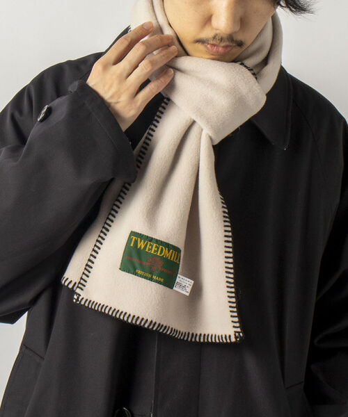TWEED MILL(ツイードミル)の「【TWEED MILL/ツイードミル】GLOSTER別注 FLEECE SCARF フリースマフラー(マフラー・メンズ・ブラック/ブラック系その他/イエロー/グレー/キナリ/グリーン系その他/ベージュ・FREE)」の15枚目の写真