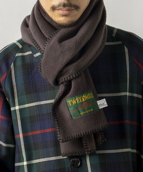TWEED MILL(ツイードミル)の「【TWEED MILL/ツイードミル】GLOSTER別注 FLEECE SCARF フリースマフラー(マフラー・メンズ・ブラック/ブラック系その他/イエロー/グレー/キナリ/グリーン系その他/ベージュ・FREE)」の17枚目の写真