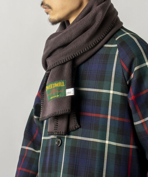 TWEED MILL(ツイードミル)の「【TWEED MILL/ツイードミル】GLOSTER別注 FLEECE SCARF フリースマフラー(マフラー・メンズ・ブラック/ブラック系その他/イエロー/グレー/キナリ/グリーン系その他/ベージュ・FREE)」の18枚目の写真
