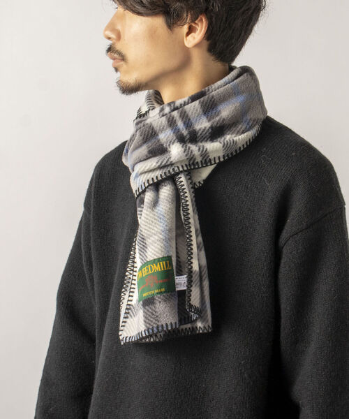 TWEED MILL(ツイードミル)の「【TWEED MILL/ツイードミル】GLOSTER別注 FLEECE SCARF フリースマフラー(マフラー・メンズ・ブラック/ブラック系その他/イエロー/グレー/キナリ/グリーン系その他/ベージュ・FREE)」の21枚目の写真