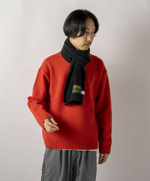 TWEED MILL(ツイードミル)の「【TWEED MILL/ツイードミル】GLOSTER別注 FLEECE SCARF フリースマフラー(マフラー・メンズ・ブラック/ブラック系その他/イエロー/グレー/キナリ/グリーン系その他/ベージュ・FREE)」の22枚目の写真