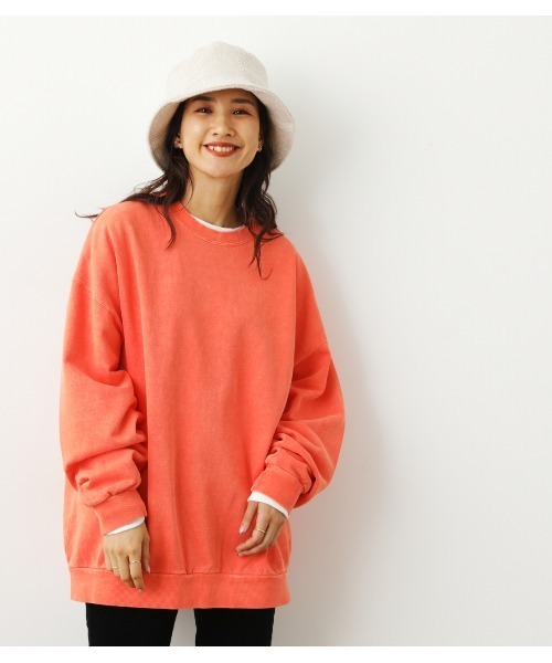 RODEO CROWNS WIDE BOWL（ロデオクラウンズワイドボウル）の「SHARE VINTAGE BIG スウェット（スウェット・レディース・グリーン/ベージュ/ブラック/オレンジ・FREE）」の4枚目の写真