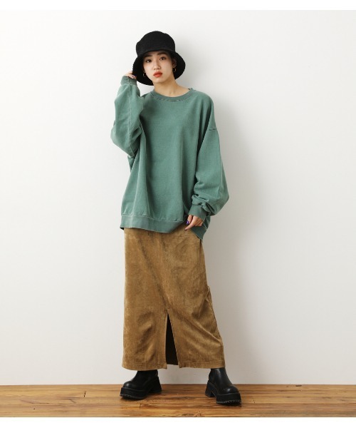 RODEO CROWNS WIDE BOWL（ロデオクラウンズワイドボウル）の「SHARE VINTAGE BIG スウェット（スウェット・レディース・グリーン/ベージュ/ブラック/オレンジ・FREE）」の22枚目の写真