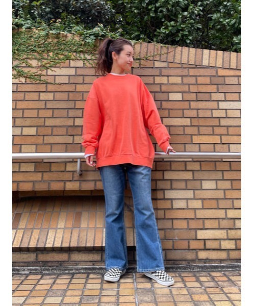 RODEO CROWNS WIDE BOWL（ロデオクラウンズワイドボウル）の「SHARE VINTAGE BIG スウェット（スウェット・レディース・グリーン/ベージュ/ブラック/オレンジ・FREE）」の14枚目の写真