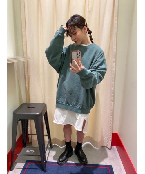 RODEO CROWNS WIDE BOWL（ロデオクラウンズワイドボウル）の「SHARE VINTAGE BIG スウェット（スウェット・レディース・グリーン/ベージュ/ブラック/オレンジ・FREE）」の5枚目の写真