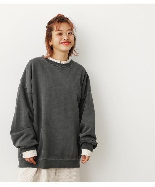 RODEO CROWNS WIDE BOWL（ロデオクラウンズワイドボウル）の「SHARE VINTAGE BIG スウェット（スウェット・レディース・グリーン/ベージュ/ブラック/オレンジ・FREE）」の17枚目の写真