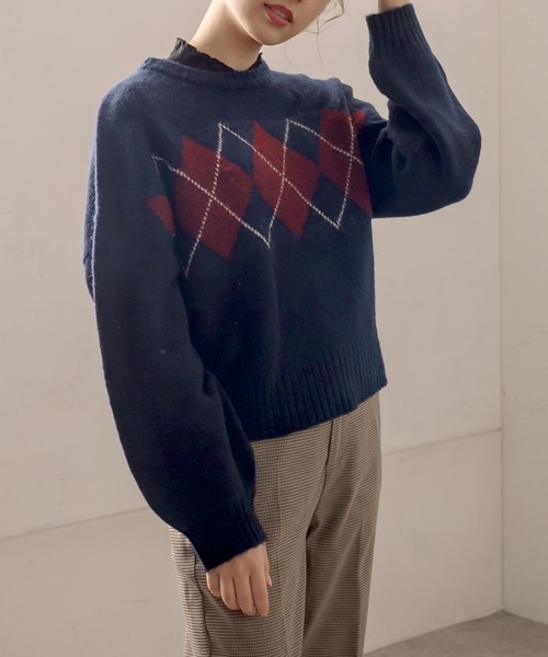 OLIVE des OLIVE（オリーブデオリーブ）の「【WEB限定】アーガイル