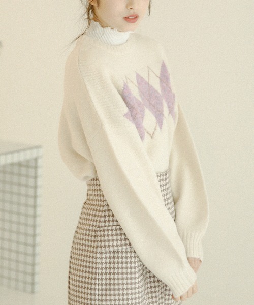 OLIVE des OLIVE（オリーブデオリーブ）の「【WEB限定】アーガイル