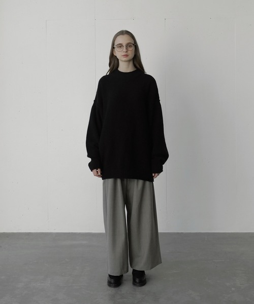 remer(リメール)の「loose basic roll neck sweater / ルーズベーシックロールネックセーター(ニット/セーター・メンズ・チャコールグレー/ブラック/グレー・SMALL/MEDIUM/LARGE)」の4枚目の写真