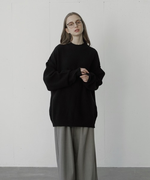 remer(リメール)の「loose basic roll neck sweater / ルーズベーシックロールネックセーター(ニット/セーター・メンズ・チャコールグレー/ブラック/グレー・SMALL/MEDIUM/LARGE)」の5枚目の写真