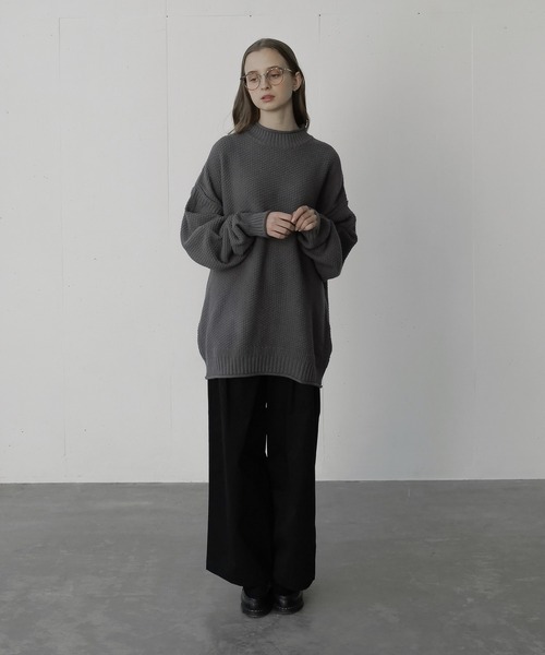 remer(リメール)の「loose basic roll neck sweater / ルーズベーシックロールネックセーター(ニット/セーター・メンズ・チャコールグレー/ブラック/グレー・SMALL/MEDIUM/LARGE)」の18枚目の写真