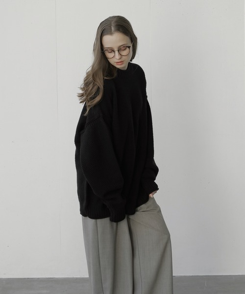 remer(リメール)の「loose basic roll neck sweater / ルーズベーシックロールネックセーター(ニット/セーター・メンズ・チャコールグレー/ブラック/グレー・SMALL/MEDIUM/LARGE)」の10枚目の写真