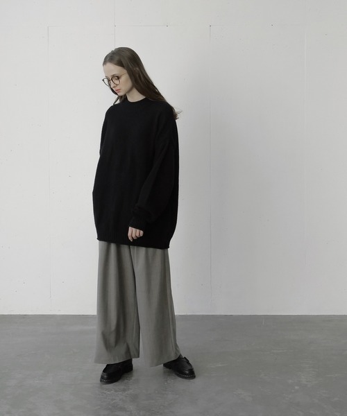 remer(リメール)の「loose basic roll neck sweater / ルーズベーシックロールネックセーター(ニット/セーター・メンズ・チャコールグレー/ブラック/グレー・SMALL/MEDIUM/LARGE)」の6枚目の写真