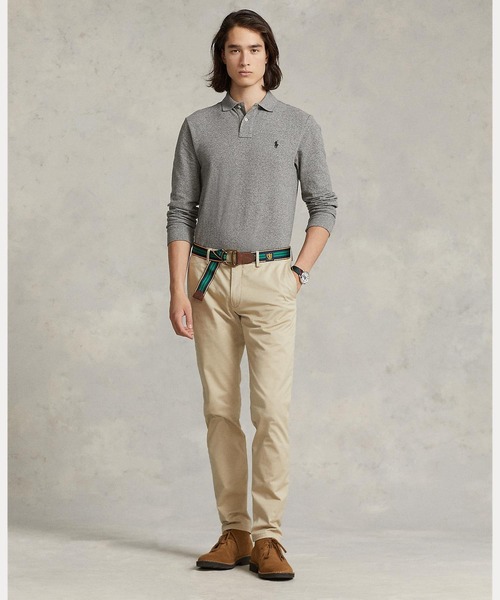 POLO RALPH LAUREN(ポロ ラルフ ローレン)の「カスタム スリム ロングスリーブ ポロシャツ(ポロシャツ・メンズ・グレー系・S/M/L/XL/XS/XXL)」の4枚目の写真
