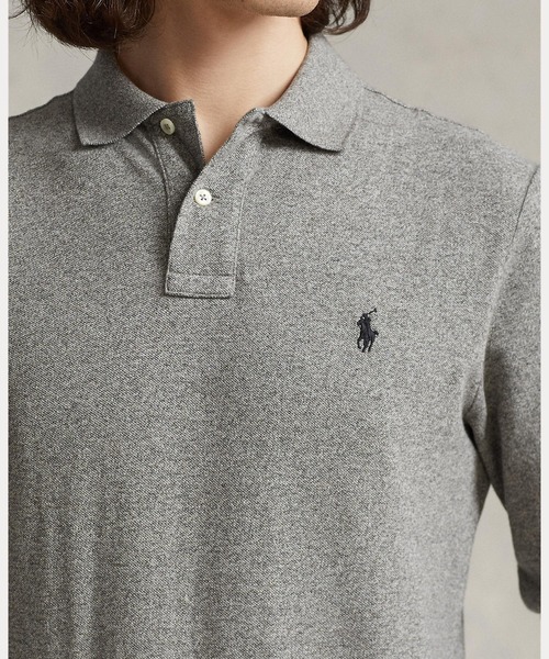 POLO RALPH LAUREN(ポロ ラルフ ローレン)の「カスタム スリム ロングスリーブ ポロシャツ(ポロシャツ・メンズ・グレー系・S/M/L/XL/XS/XXL)」の2枚目の写真