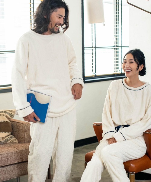 セール もこもこ メンズ プルオーバー ロングパンツ上下セット メンズ パジャマ セットアップ ふわふわ 部屋着 あったか ルームウェア パジャマ Fran De Lingerie フランデランジェリー のファッション通販 Zozotown