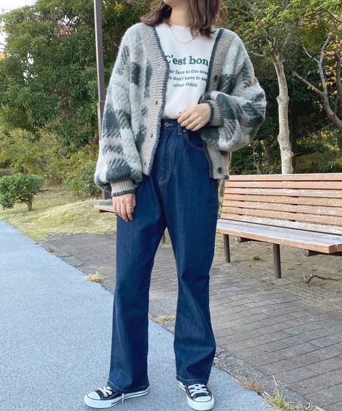 apres jour（アプレジュール）の「【4周年記念アイテム】チェックカーディガン【ZOZOTOWN限定アイテム】（カーディガン/ボレロ・レディース・ダークグリーン/ダークブラウン/ダークブルー/スモークピンク・X-LARGE/フリー）」の22枚目の写真