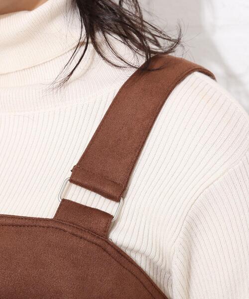 Cutie Blonde（キューティーブロンド）の「◆ポンチフェイクスエードタックジャンスカ（スカート・レディース・ブラック/ブラウン系その他/ダークブラウン・02/01/03）」の7枚目の写真