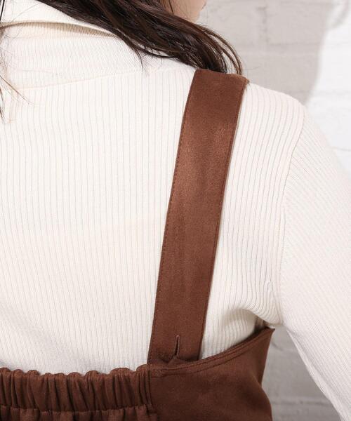 Cutie Blonde（キューティーブロンド）の「◆ポンチフェイクスエードタックジャンスカ（スカート・レディース・ブラック/ブラウン系その他/ダークブラウン・02/01/03）」の8枚目の写真