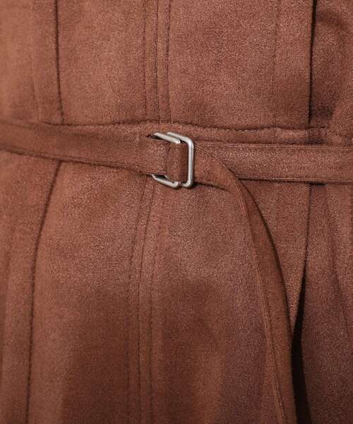 Cutie Blonde（キューティーブロンド）の「◆ポンチフェイクスエードタックジャンスカ（スカート・レディース・ブラック/ブラウン系その他/ダークブラウン・02/01/03）」の9枚目の写真