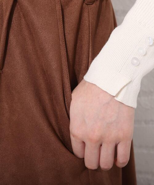 Cutie Blonde（キューティーブロンド）の「◆ポンチフェイクスエードタックジャンスカ（スカート・レディース・ブラック/ブラウン系その他/ダークブラウン・02/01/03）」の13枚目の写真