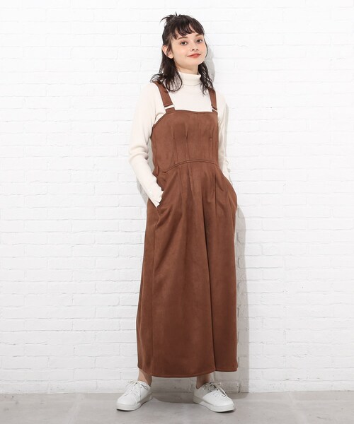 Cutie Blonde（キューティーブロンド）の「◆ポンチフェイクスエードタックジャンスカ（スカート・レディース・ブラック/ブラウン系その他/ダークブラウン・02/01/03）」の17枚目の写真